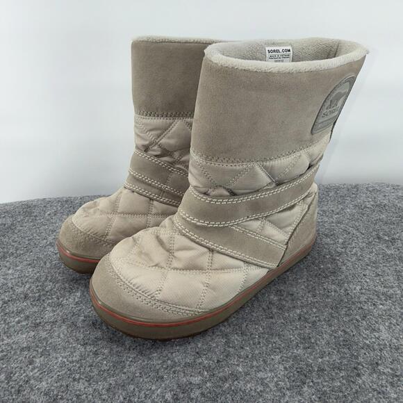 Sorel Glacy Womens Boots Snow Winter Fleece Lining Waterproof 9 NL2080-103 - Picture 1 of 8